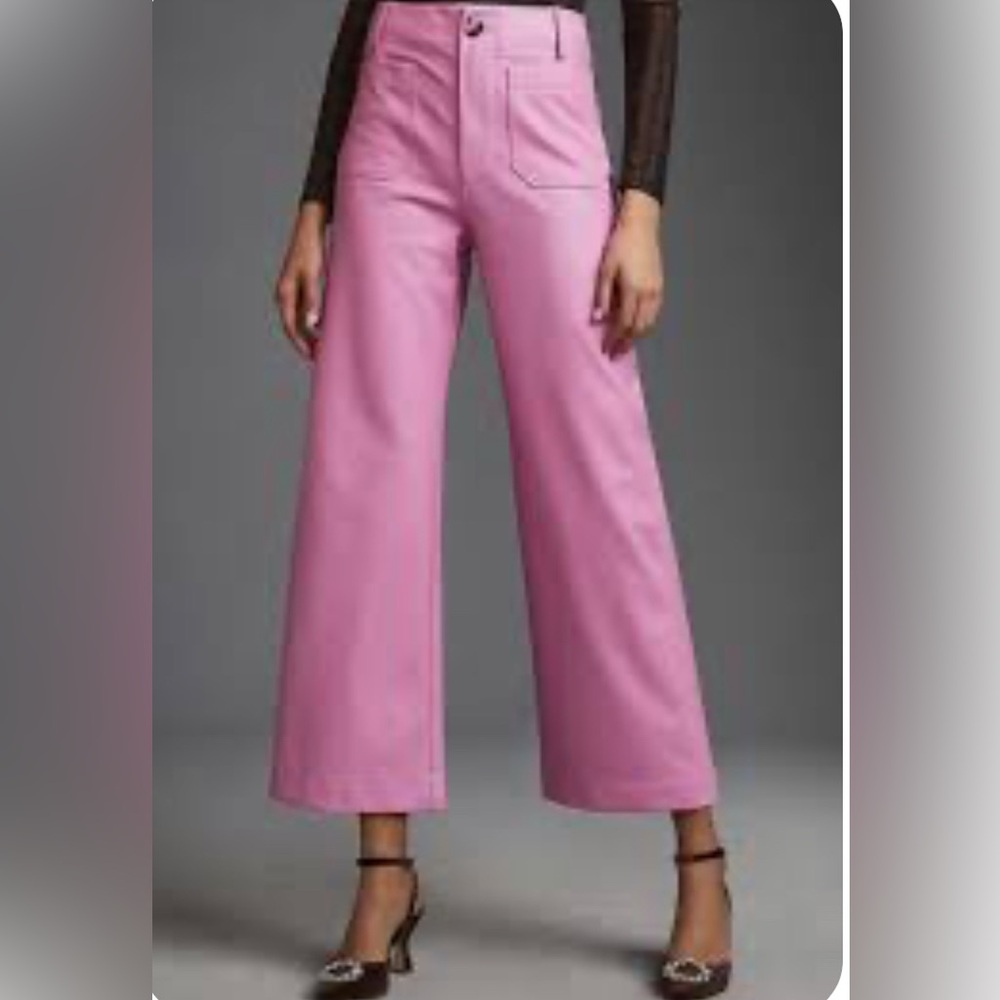 Maeve Pink Cropped Pants